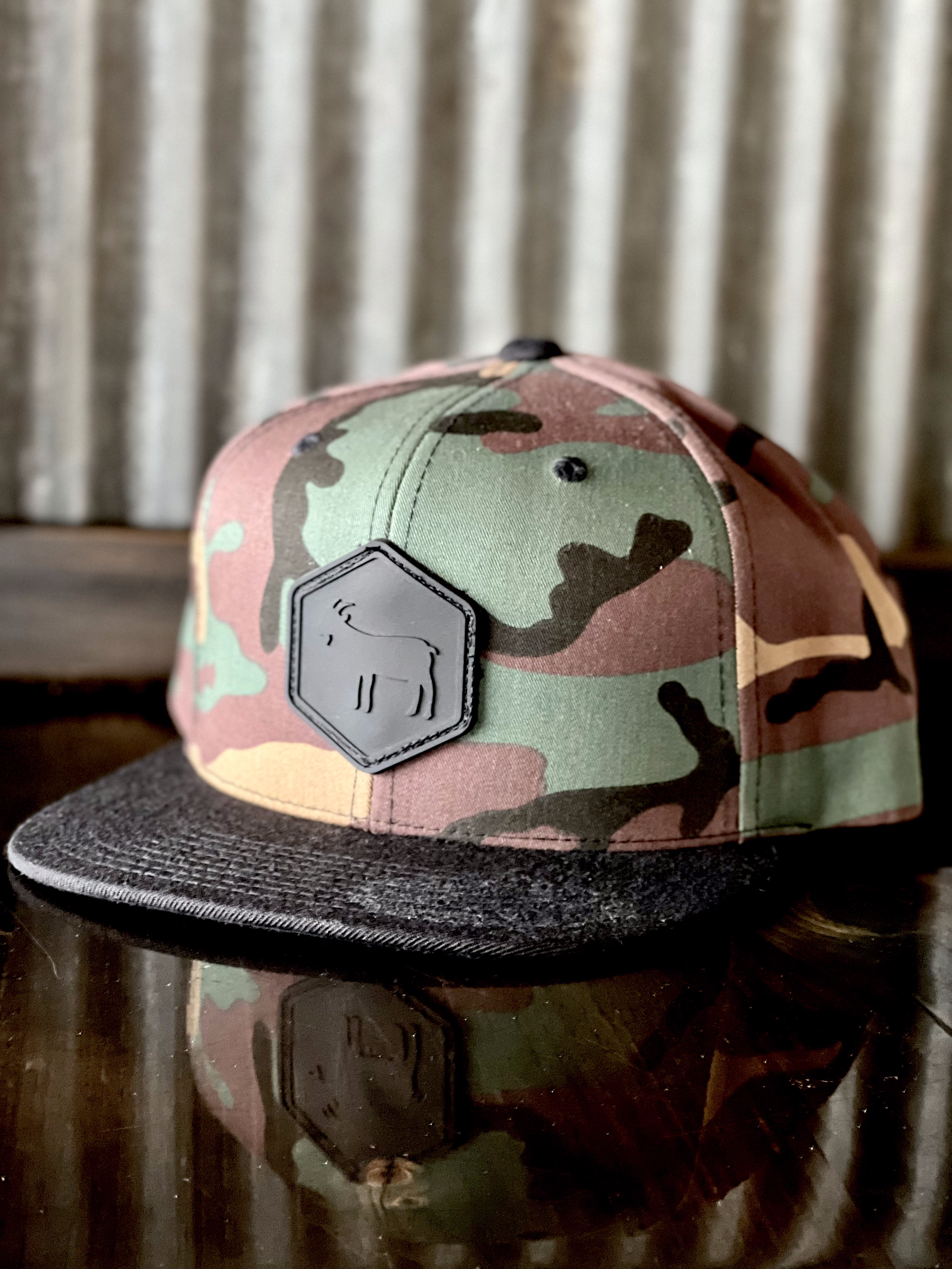 Flat brim 2024 camo hat